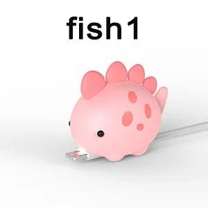 fish1 SOVIWN Кабельный органайзер ПВХ провод Чехол Органайзер милый мультфильм 1 шт. кабель протектор USB зарядное устройство чехлы для IPhone кабель зарядного устройства - Цвет: fish1