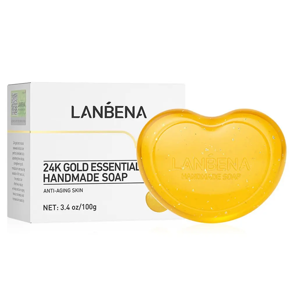 

Heart Shape Essential Oil Soap Handmade Cleasing Soap 24K Gold Essential Oil Soap Tea Tree Essential Oil Soap Optional