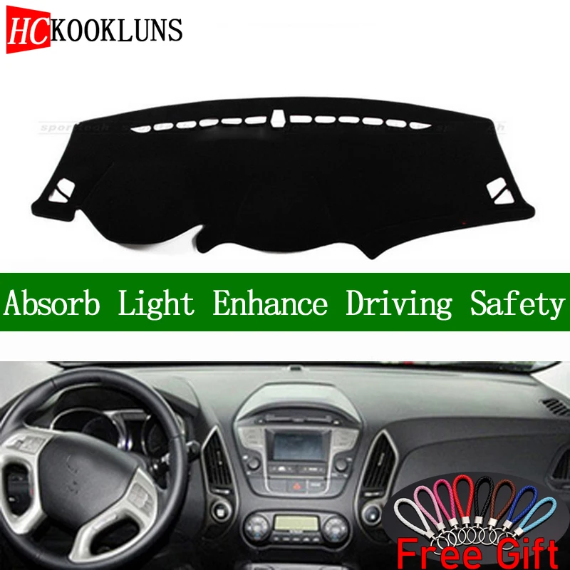

Для Hyundai ix35 Tucson 2010 2011-2015 крышка приборной панели солнцезащитный козырек коврик для приборной панели ковер автомобильные наклейки аксессуары для интерьера