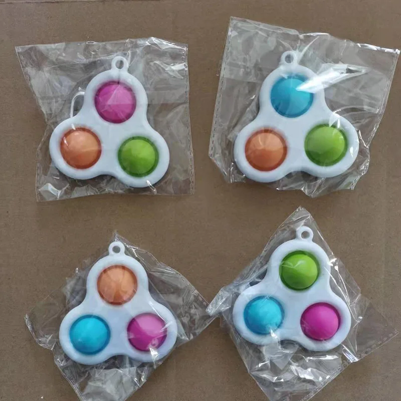 Online 100 Buah Set Mainan Sensorik Fidget Pop Lesung Pipi Sederhana Mainan Anti Stres Mainan Sensorik Fidget Gelembung Penghilang Kecemasan Autisme