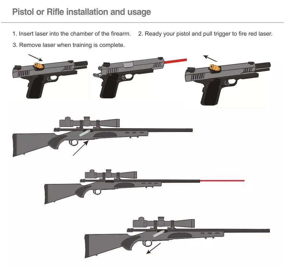 9mm Laser training bullet laser tactical red dot trainer cartridge for dry fire and shooting simulation | Спорт и развлечения
