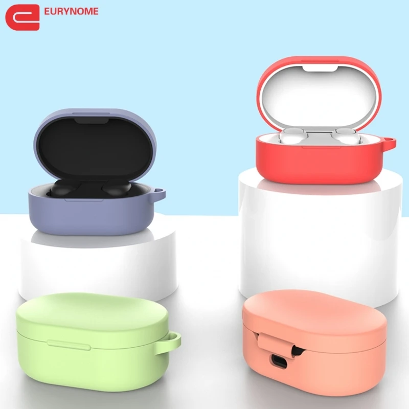 Чехол для наушников Xiaomi mi Red Airdots силиконовый защитный чехол TWS Bluetooth наушники