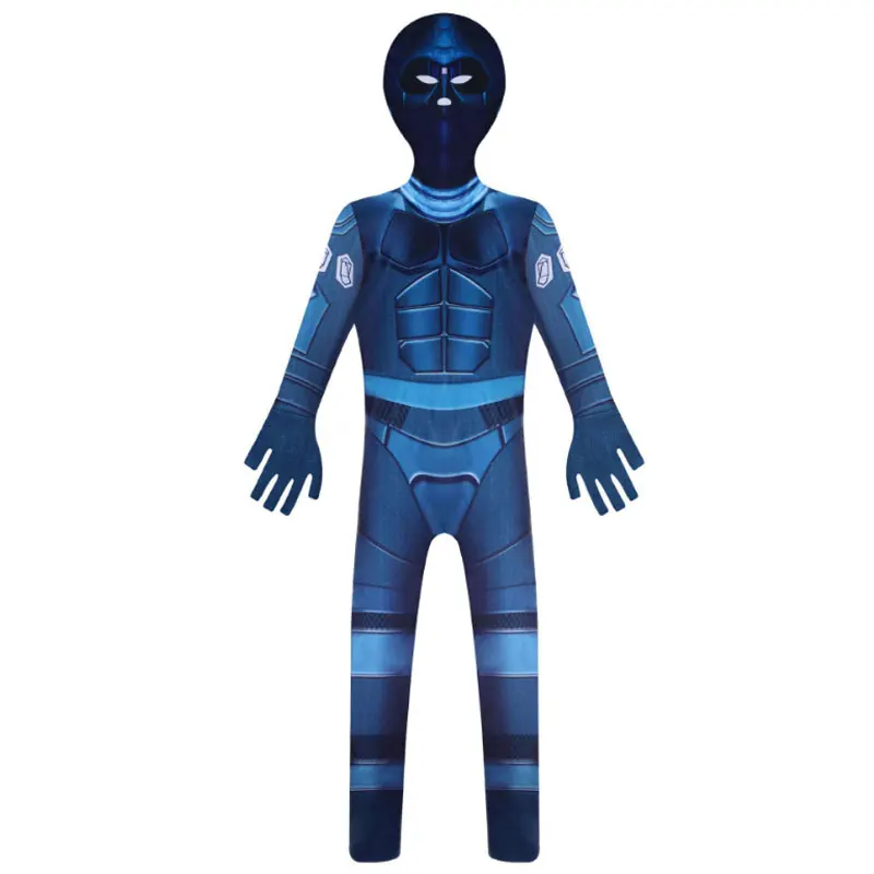 Детский черный костюм сценический для мальчиков цельный спортивный карнавала