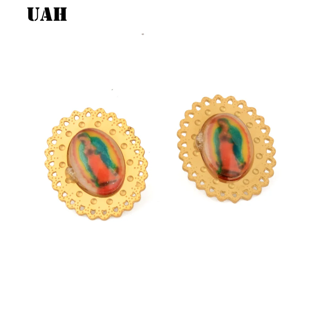UAH Модные женские серьги our lady of Guadalupe ювелирные изделия Девы Марии перстень из