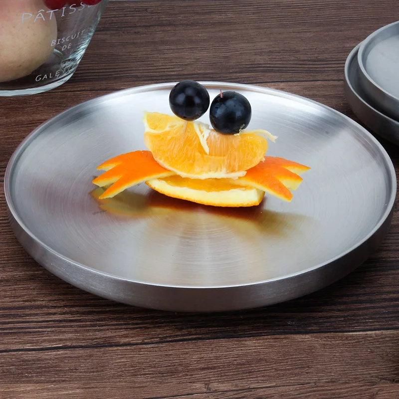 Пластина из нержавеющей стали 304 двойная Изолированная пластина обеденная