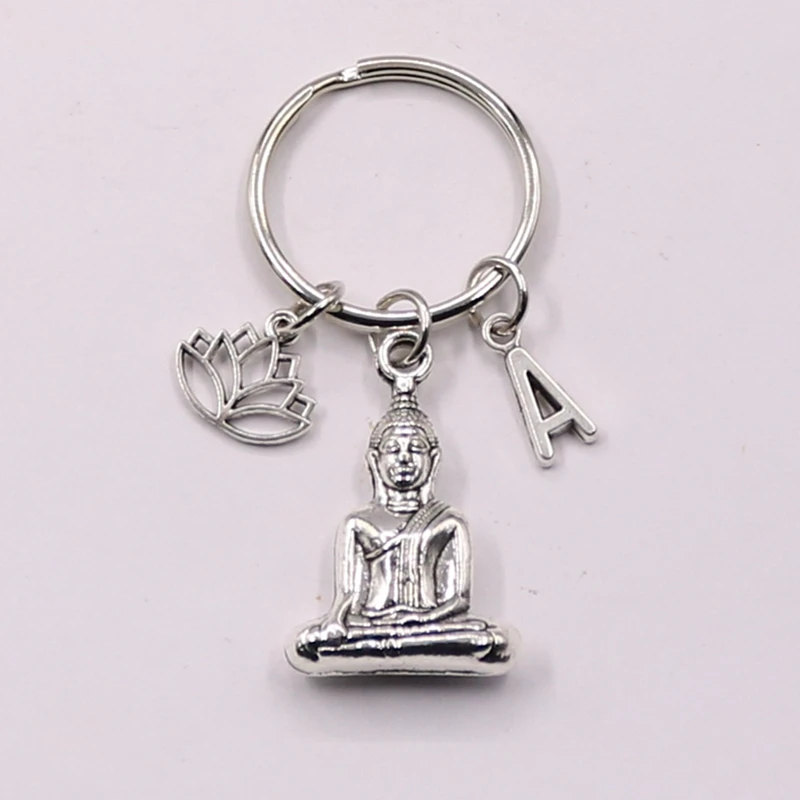 Брелок Будда лотос брелок с цветочным орнаментом серебряное кольцо для ключей