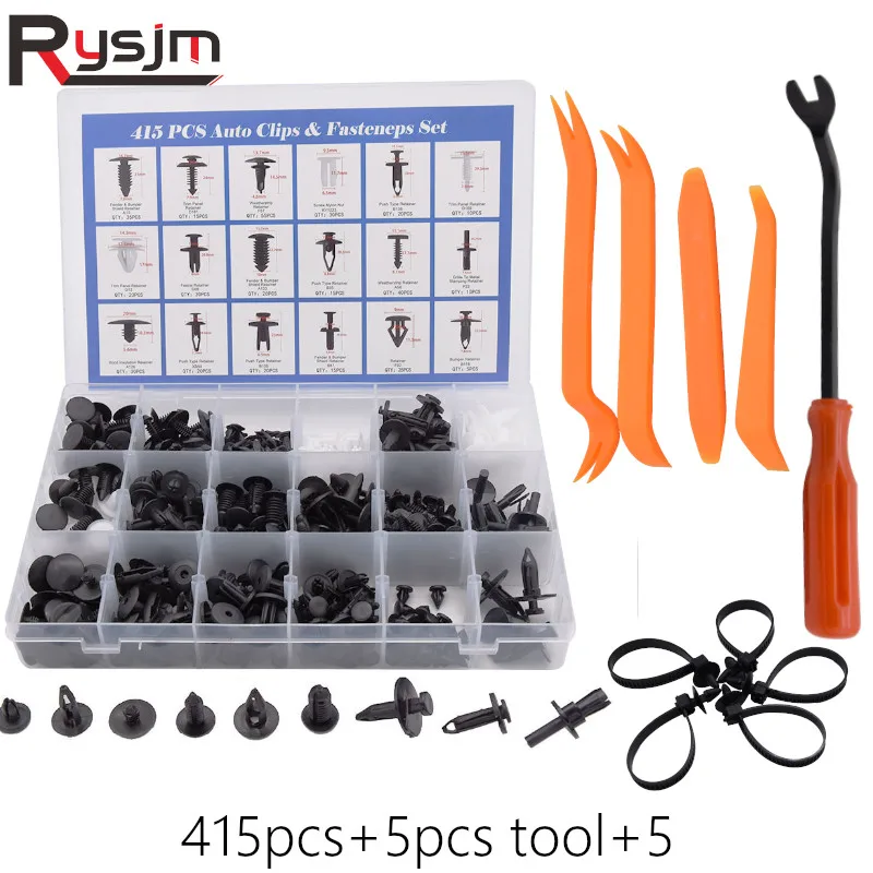 Пластиковые заклепки 415 шт./компл. пластиковые для кузова автомобиля