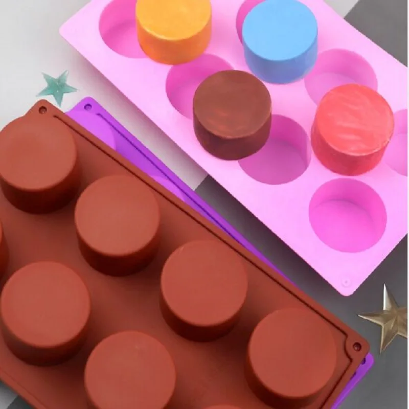 8 круглое отверстие форма для пирога силиконовые формы желе пудинга воск