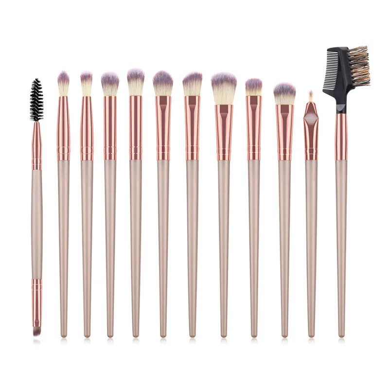 Набор кистей для макияжа 12 шт./лот кисти растушевки теней век подводки ресниц