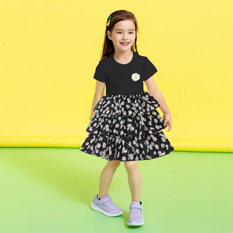 

Fashion Princess Short Sleeve Baby Girl Dress Newborn Infant Baby Girl Clothes Daisies Tutu Party Dresses Baby Kid Girl Clothes