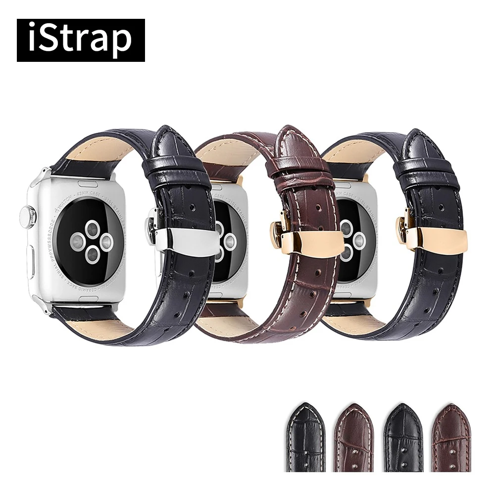 Ремешок для Apple Watch 38 мм 42 из натуральной кожи 40 44 ремешок часов с пряжкой|Ремешки