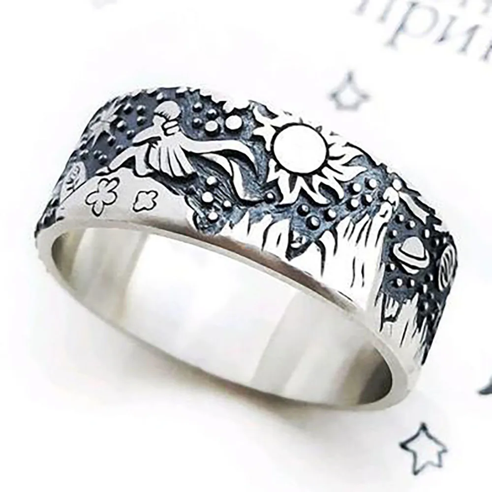 Кольцо унисекс винтажное модное кельтская лиса жаждет Млечного Пути планеты