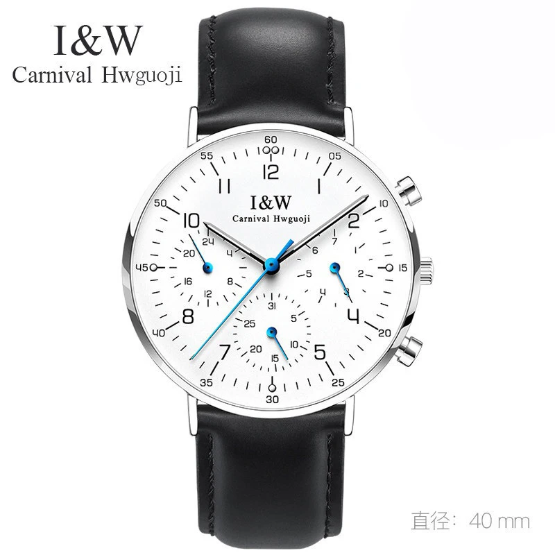 

Элитный бренд карнавал часы Для мужчин кварцевые Для Мужчин's часы световой мужской Водонепроницаемый несколько часовых поясов reloj hombre ...