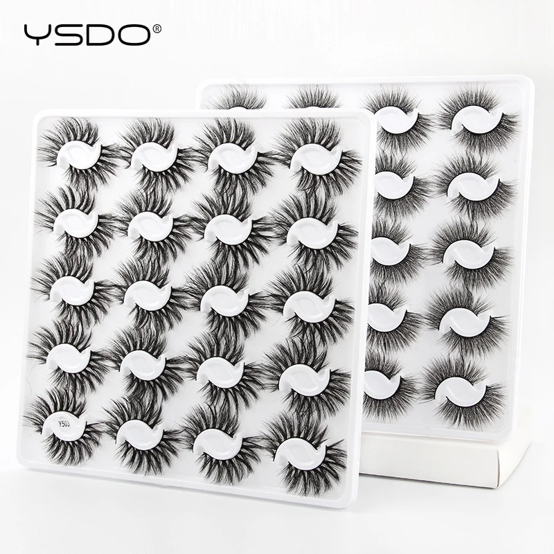 

Mink Eyelashes 20 Pairs Fluffy Natural False Eyelashes Dramatic 3D Mink Lashes Makeup Soft Thick Fake Lashes Wholesale Cilios