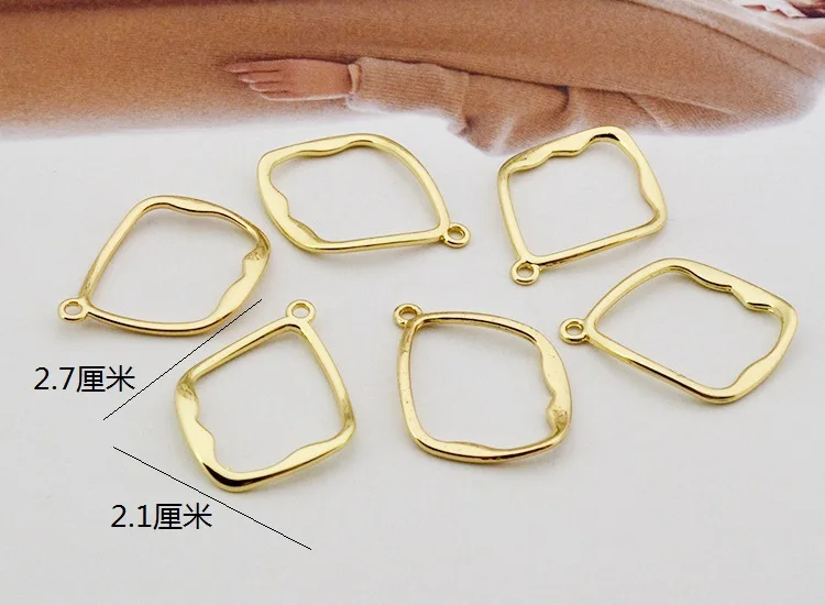 

10pcs Geometric Gold Color Alloy Decoration Pendant Connectors Designs Handmade Charm Accessories DIY Earrings Jewelry Making