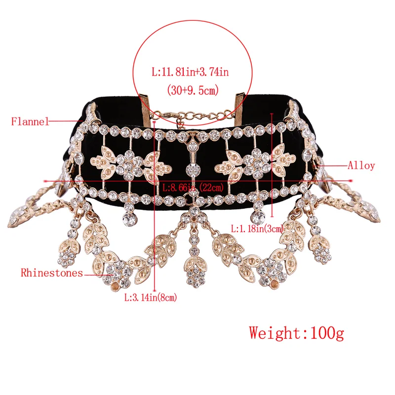 New Fashion Maxi Choker Necklace for Women Crystal Pendant Collar Rhinestone Wedding Bridal Jewelry Colliers Colar Bijous Femme | Украшения