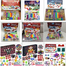 24 Fidget Advent Calendar Christmas Blind Box Surprise Anti Stress Relief Toys Sets Slow Rising Squishy Squeeze Kids Gift Boys