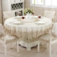super luxury european style round tablecloth elegant lace tablecloth dining table cloth kitchen table cover decorative towel
