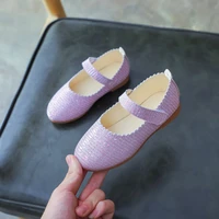 purple gold silver bling bling girls flat shoes children fashion princess shoes kid girls single shoes chaussure fille soft sole