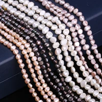new natural freshwater pearl two sided light pearls beads for jewelry making bracelet necklace accessories for women size 4 5mm