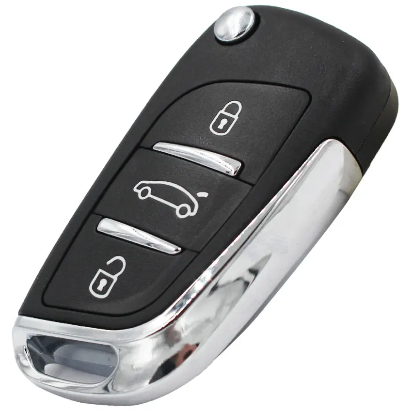 3 кнопки DS стиль складной чехол для ключей пустой Peugeot 307 407 308 408 без Goove VA2 Blade |