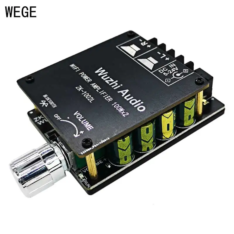 WEGE ZK-1002L 100W * 2 Mini BT5.0 плата цифрового усилителя аудио мощности - Цена: 729.39
