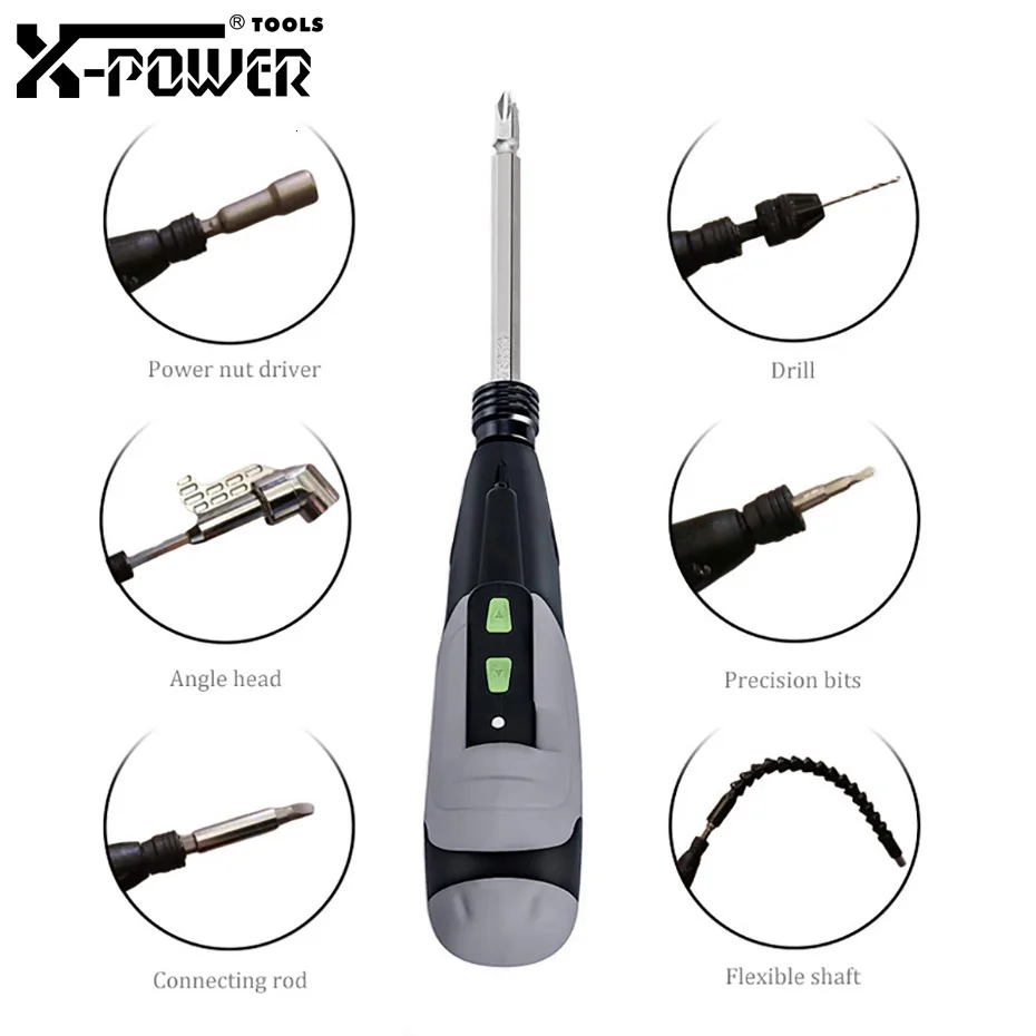 Миниатюрная электрическая отвертка Power ful Torque набор беспроводных мини дрелей с