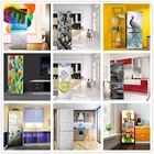 3d-плакат с пейзажем на дверь холодильника, водонепроницаемые наклейки сделай сам для кухни, на холодильник домашний декор, художественная роспись 60 х150 см