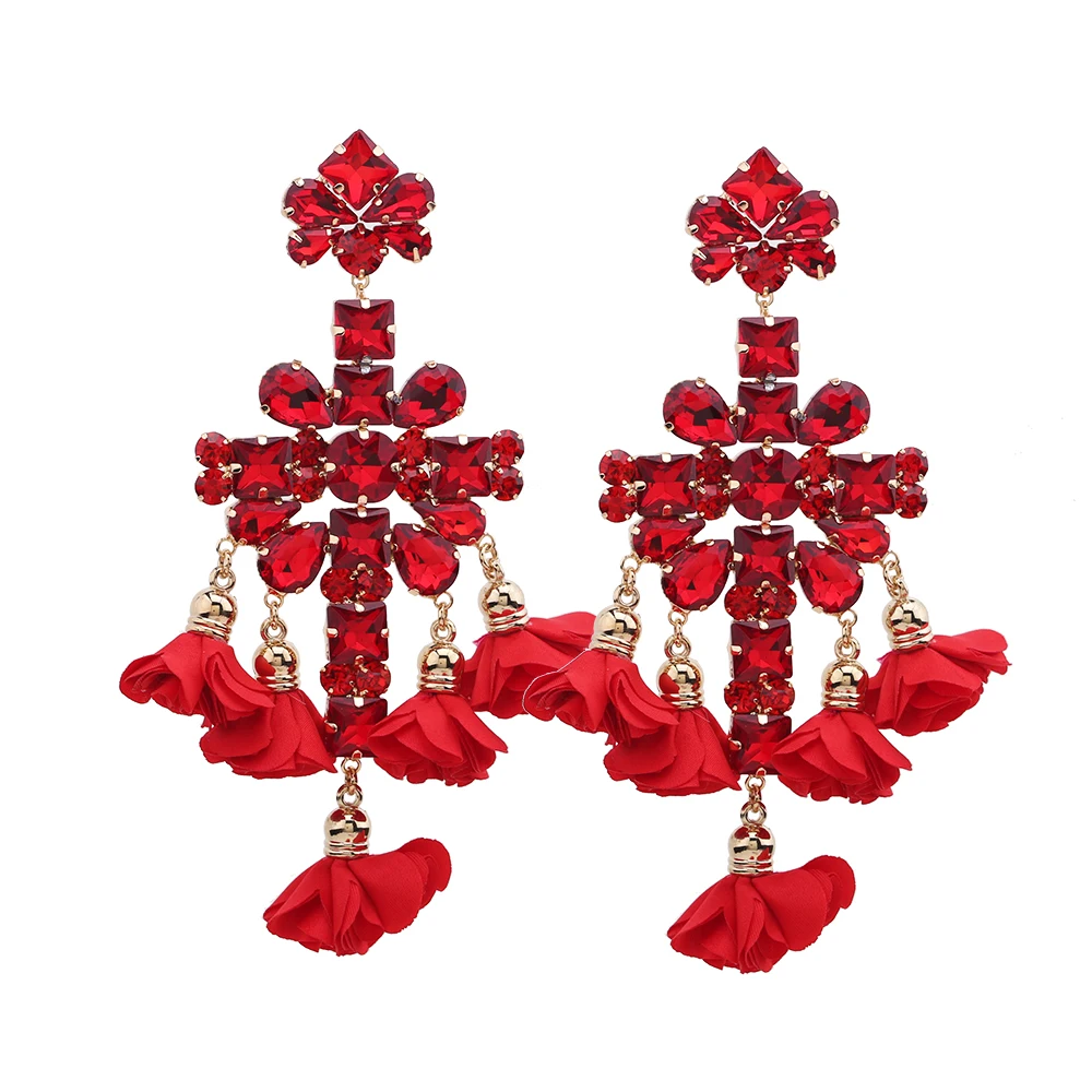 

2022 эффектные богемные серьги-подвески с искусственными кисточками для женщин, этнические висячие серьги ручной работы с крестом и цветами