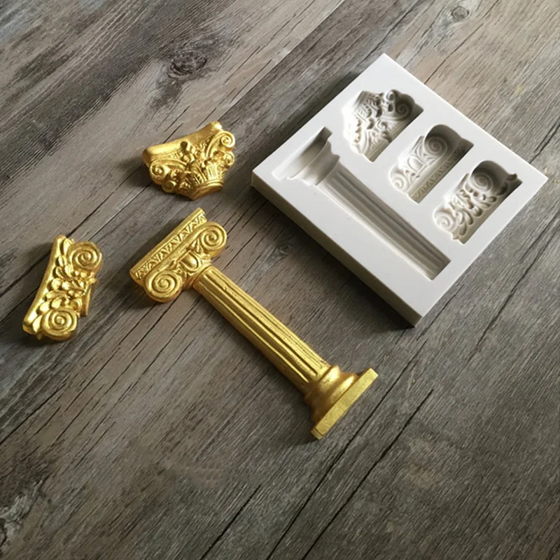 Выпечка торта DIY Украшение облако колонна римская силиконовая форма гипсовые