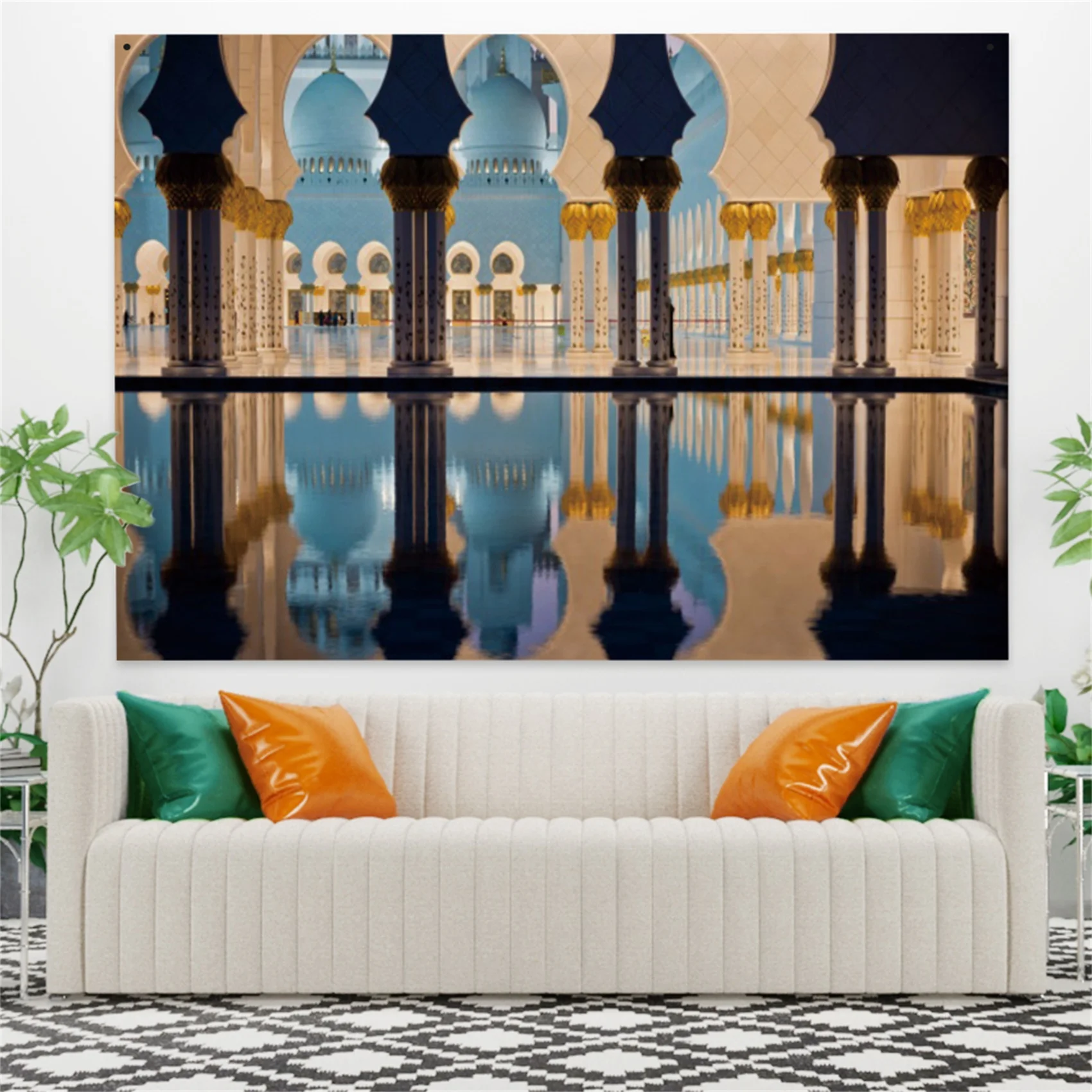 

Medieval Palace Tapestries European Ancient Architecture Wall Hanging Carpets Bohe Home Wall Art Decor Dorm Decor Polyester