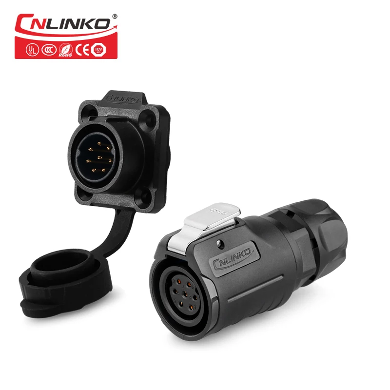 IP67 штепсельная розетка Электрический силовой кабель провод M16 8Pin панель