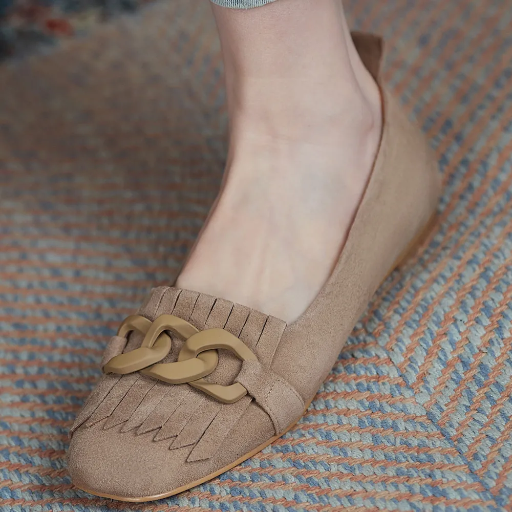 

Мокасины женские из натуральной кожи, балетки, лоферы, украшение цепочкой, балетки, без застежки, удобные мягкие, для отдыха