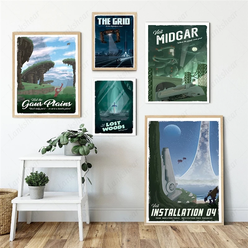 Пейзаж Midgar плакат потерянный лес бессонница путешествия холст живопись
