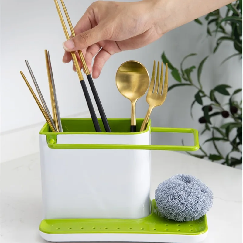 

Storaging Tool Plastic Kitchen Sponge Separated Multifunctional Towel Sink Drainagering bathroom Box ware Racks Creative Tidy