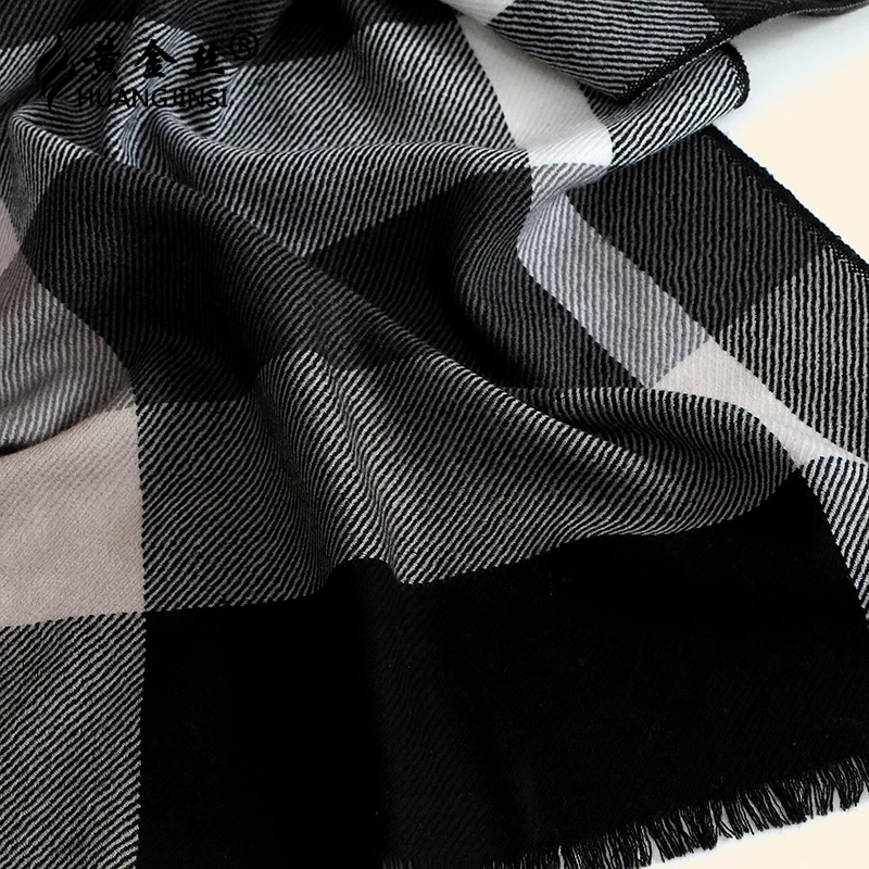 

Golden silk pure wool scarf and shawl for men and women