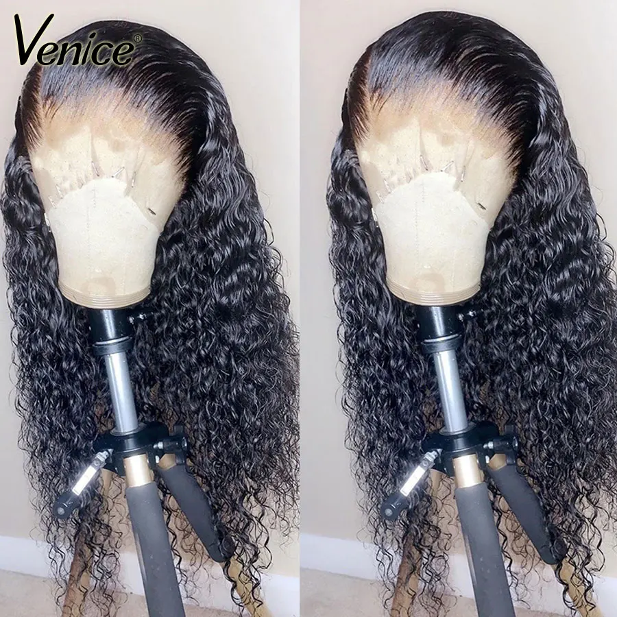 Венеция 360 кружевной передний al парик предварительно выщипанные с детскими