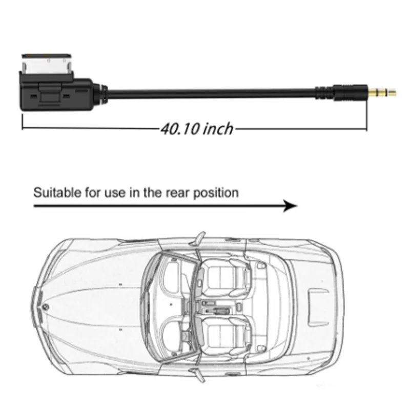 На обоих концах для подключения внешних устройств к автомагнитоле музыка Auto MDI AMI