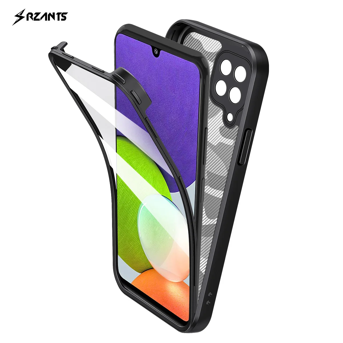 

Rzants For Samsung Galaxy A22 M32 4G 5G Case [360 Camouflage Bettle] Full Protection Cover Soft Clear Shockproof Phone Casing