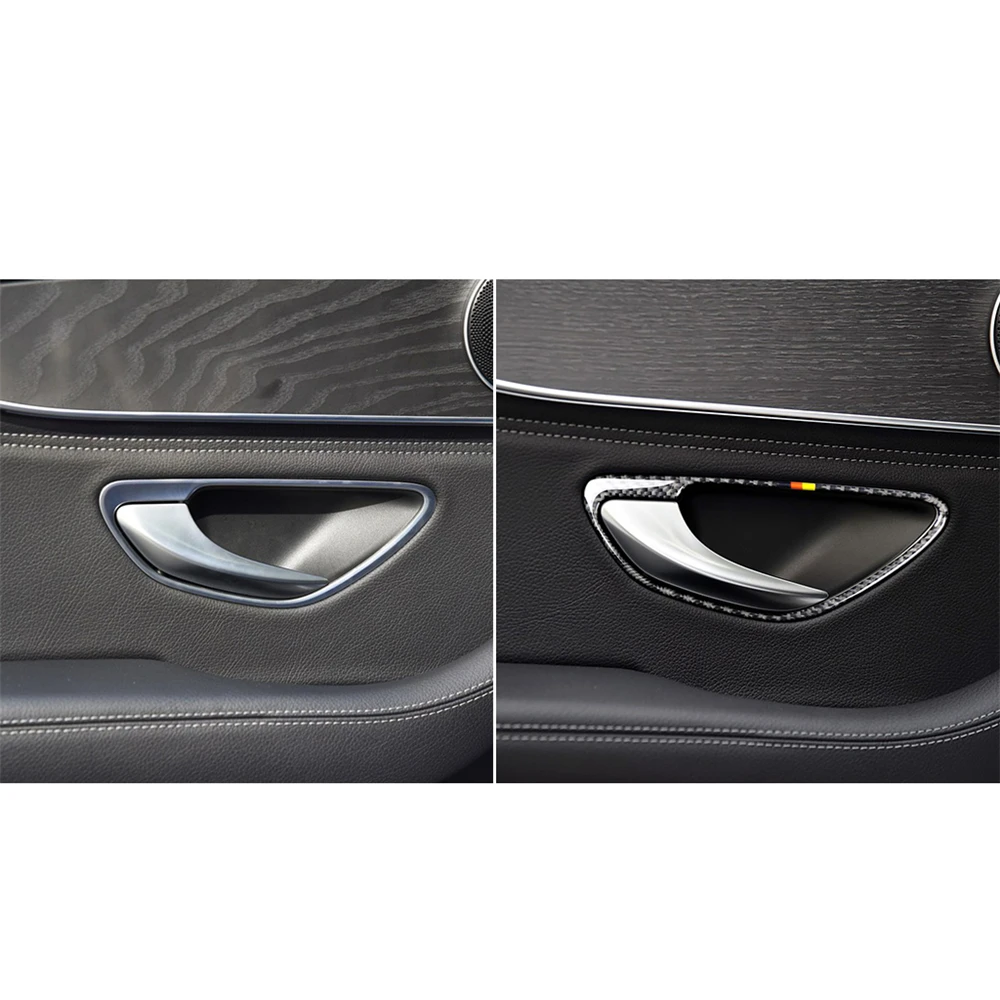 

Car Stickers Interior Decoration Door Handle Frame Cover Trim for Mercedes Benz C Class W205 GLC X253 Carbon Fiber Inner Decals