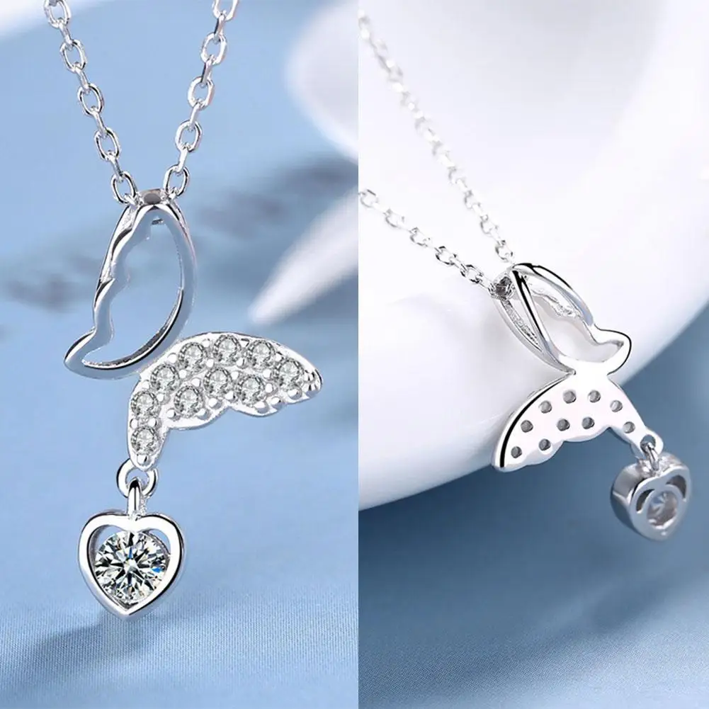 

Серебряное Ожерелье S925 с кисточкой, цепочка до ключицы, модное универсальное ожерелье с полыми бриллиантами