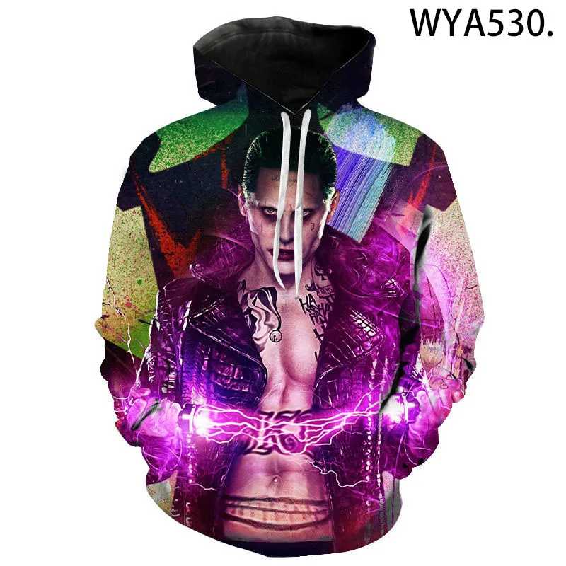 

3D Print New Cool Joker Hoodies Men Women Children Streetwear Sweatshirts Boy Girl Kids Pullovers Long Sleeve Casual Tops