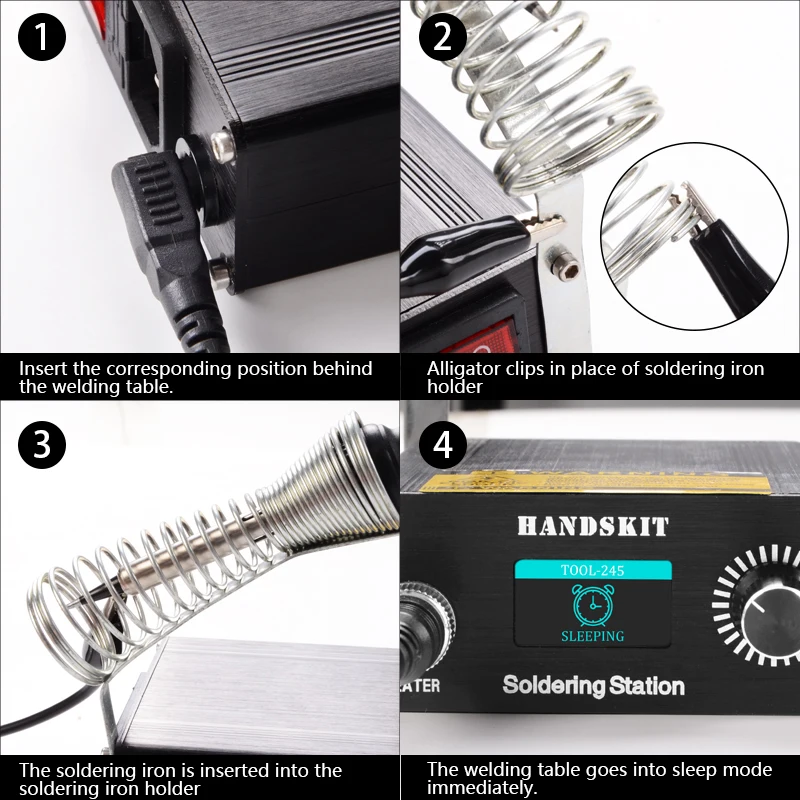 Паяльная станция Handskit STC 100 500 градусов OLED дисплей 4Pin контроль температуры с