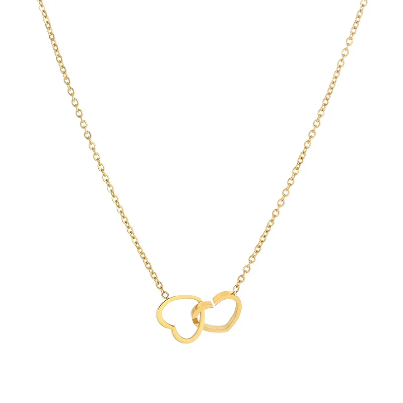 Женское колье из титана и нержавеющей стали ожерелья с фигуркой сердца - купить