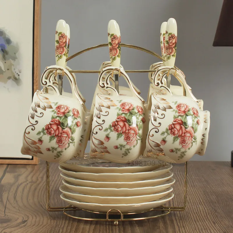 Керамическая кофейная чашка блюдце фарфоровая английская послеобеденная чайная