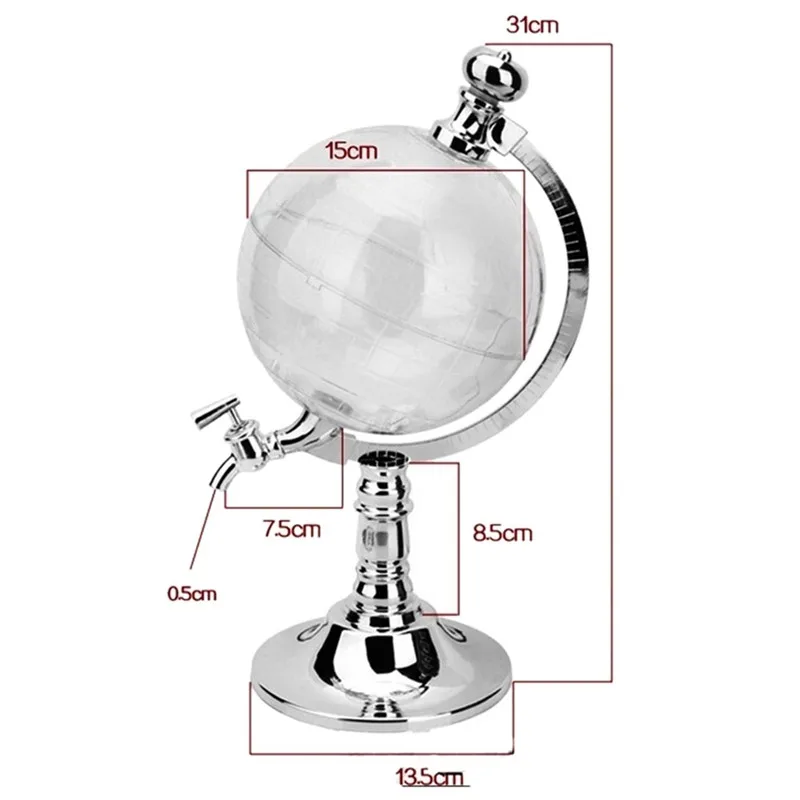 

Novelty Globe Wine Decanters drink dispenser for alcohol 1.5L Drinking game Beer Liquor Dispenser Strainers Bar accessories new