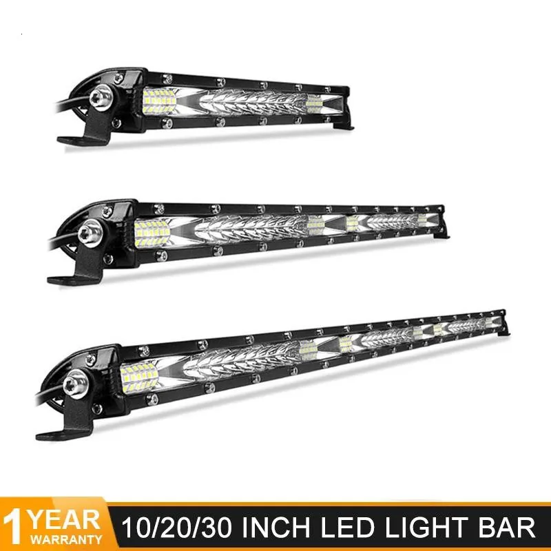 

Ultra Slim 10'' 20'' 30'' led light bar 12V 24V Led Bar Combo Spot Flood Driving work Light for Jeep Trucks Tractor off road 4x4