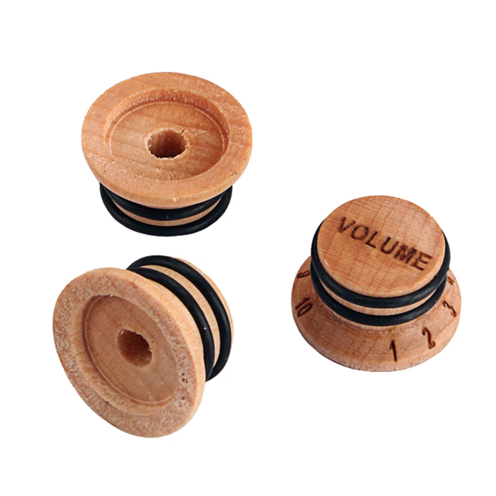 3pcs holz vintage tone volume control knob tone control knob set für elektrische gitarre bass teile musical instruments free global shipping