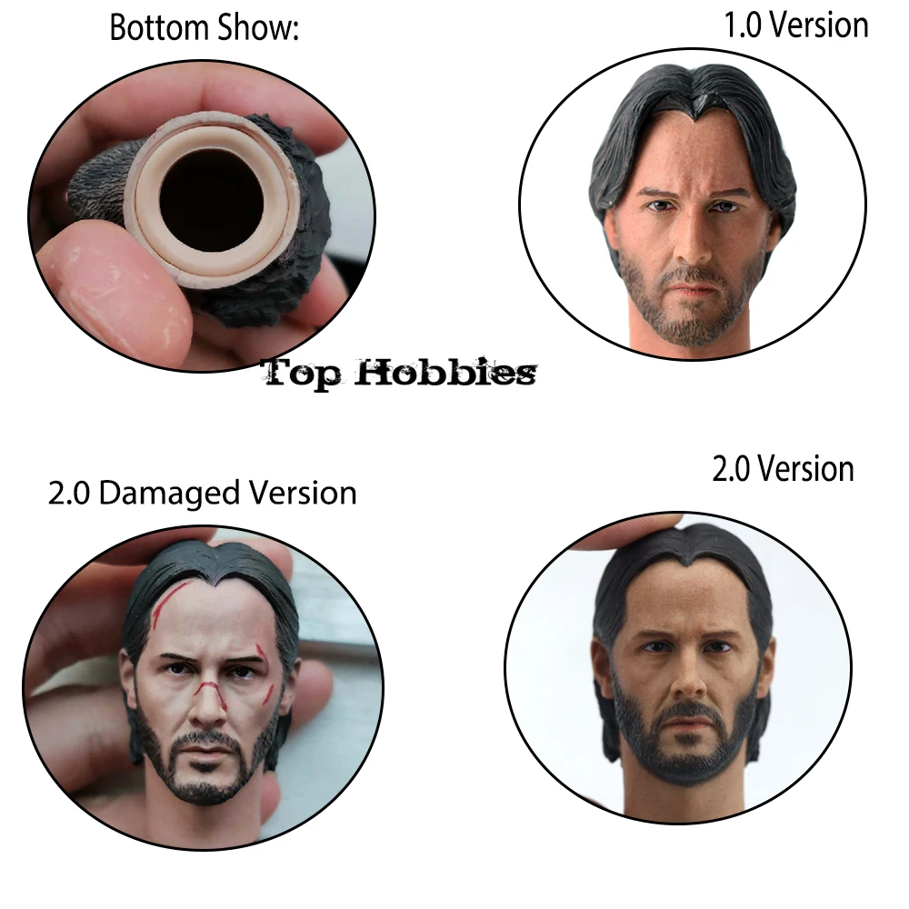 1:6 масштаб ActionFigureAccessories Нормальный/поврежденный Ed 1/6 Keanu Ривз Мужская резьба по
