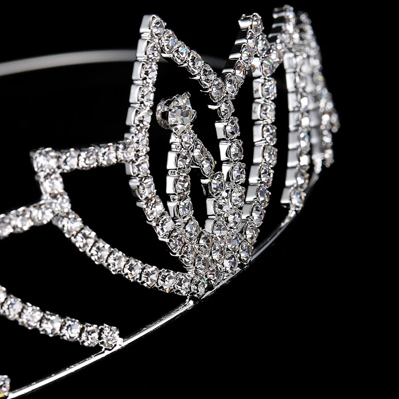 Хрустальные тиары со стразами модное цинковое покрытие из серебряного сплава
